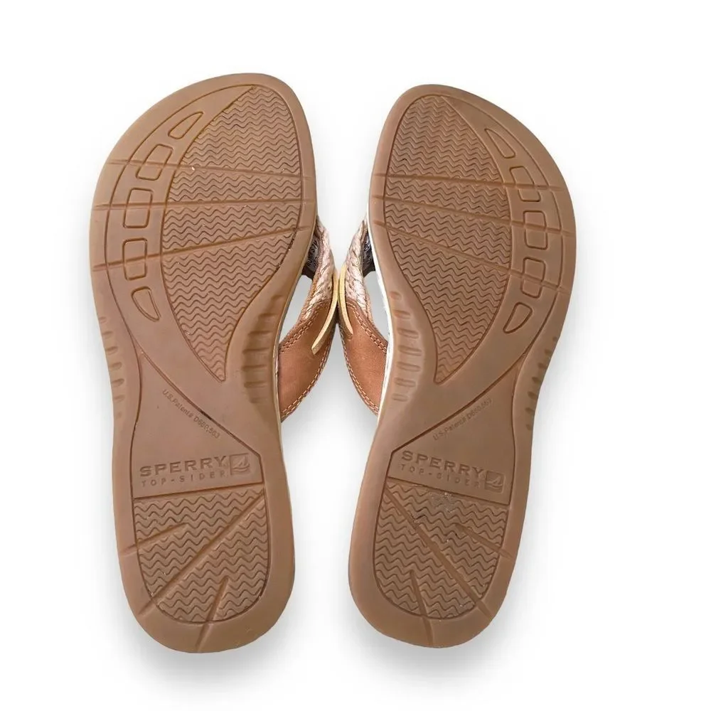 Sperry Parrotfish Flip-Flop Thong Sandals Sahara Gold Size 7 - Picture 4 of 5